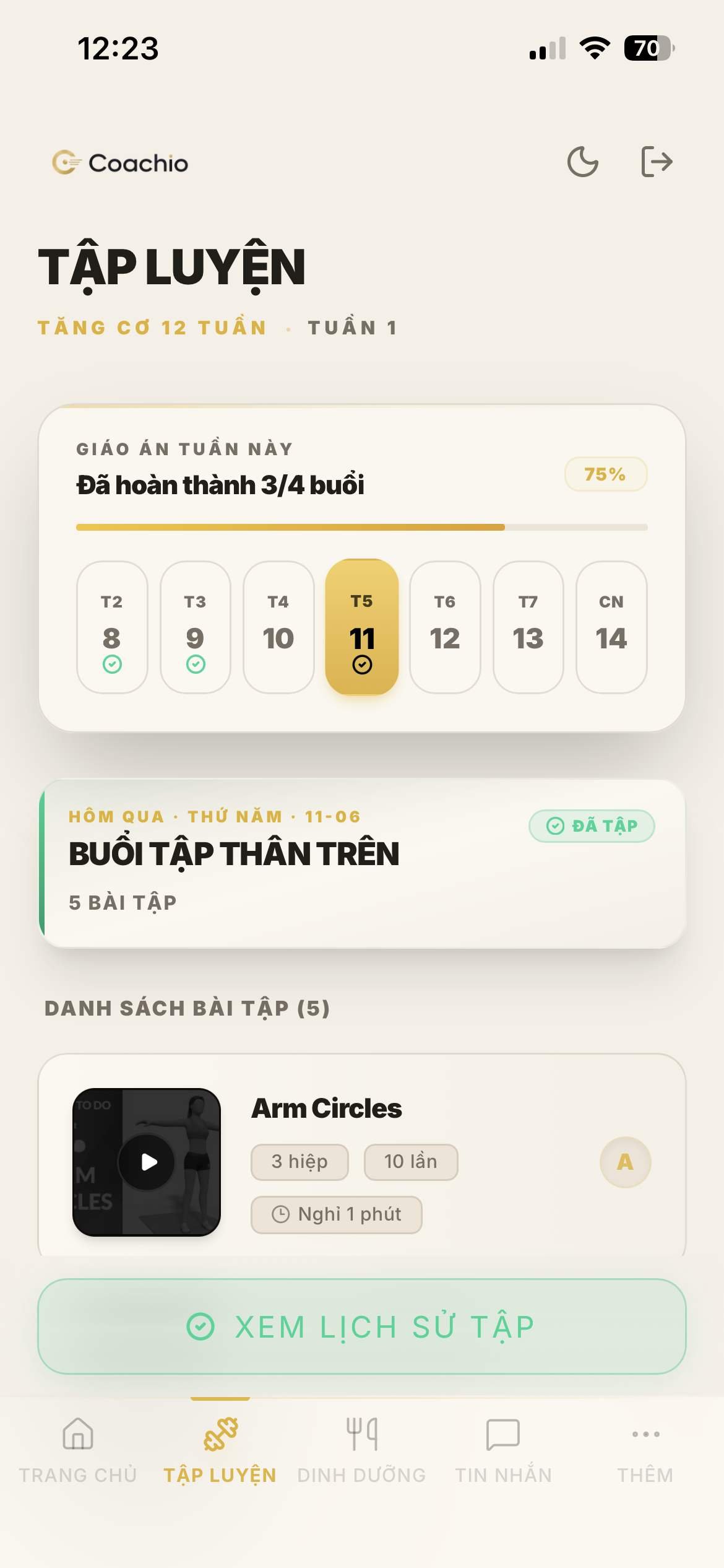 App học viên CoachIO